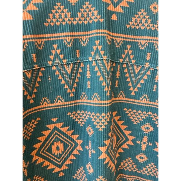 Dusty Corduroy Teal Sunset Aztec Western Jacket Women's Sz S - Picture 8 of 12